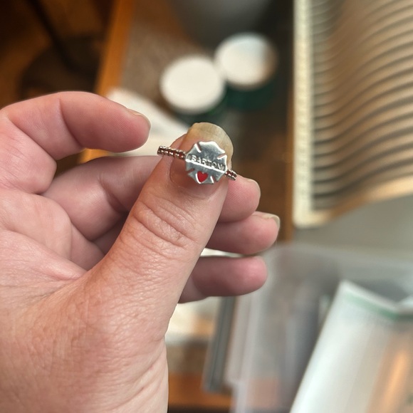 Firefighter Badge Ring BARTON thin red line - Picture 5 of 6